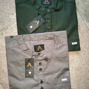 Ammaz Baju Koko Pria Lengan Pendek Katun Premium Terbaru Kekinian Bahan Nyaman Desain Trendi Cocok untuk Gaya Kekinian dan Tampilan Modis Muslim Dewasa Kurta