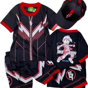 KAOS ANAK BOBOIBOY SETELAN ANAK BOBOIBOY API DAN HITAM BISA DITAMBAB TOPI Fashion liburan xl setelan resmi & setelan