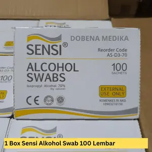 Sensi Alkohol Swab Box 100 Lembar / Alcohol Tissu / One Swab Tisu