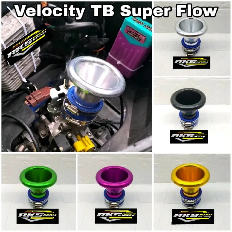 Velocity Throttle Body Downdraft Super Flow TB 22 24 26 28 30 32 34 36 Universal Nmax Aerox PCX Vario Beat Motorcycle 0