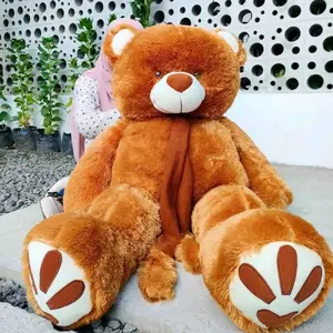Boneka Teddy Bear Syal Telapak Jumbo 1,2m Boneka Lucu Lembut Boneka anak Hadiah Dolls