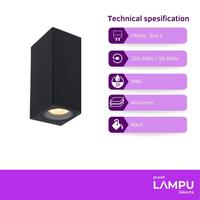 Gambar Lampu Dinding 2 arah Kotak Square MR16 Good Quality Black White - Putih dari Pusat Lampu Jakarta Kota Administrasi Jakarta Pusat 2 Tokopedia