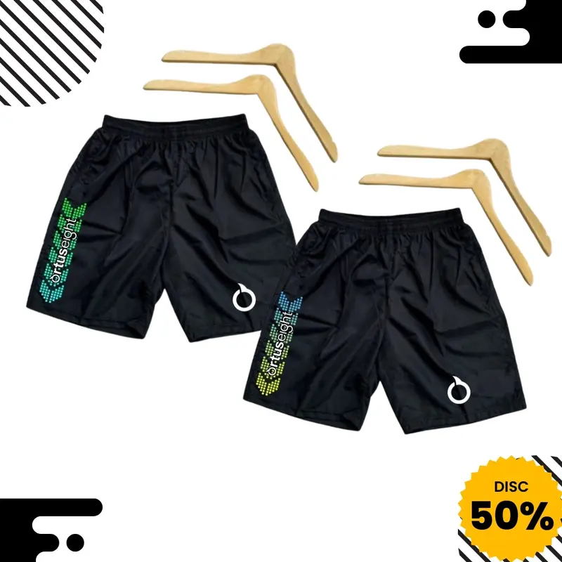 Paket Hemat 20 Ribu Dapat 2 Celana Olahraga Motif Sablon DTF Premium Cocok Buat Couple Pria Wanita Jogging Volly Basket Futsal Sport bola Pendek 2