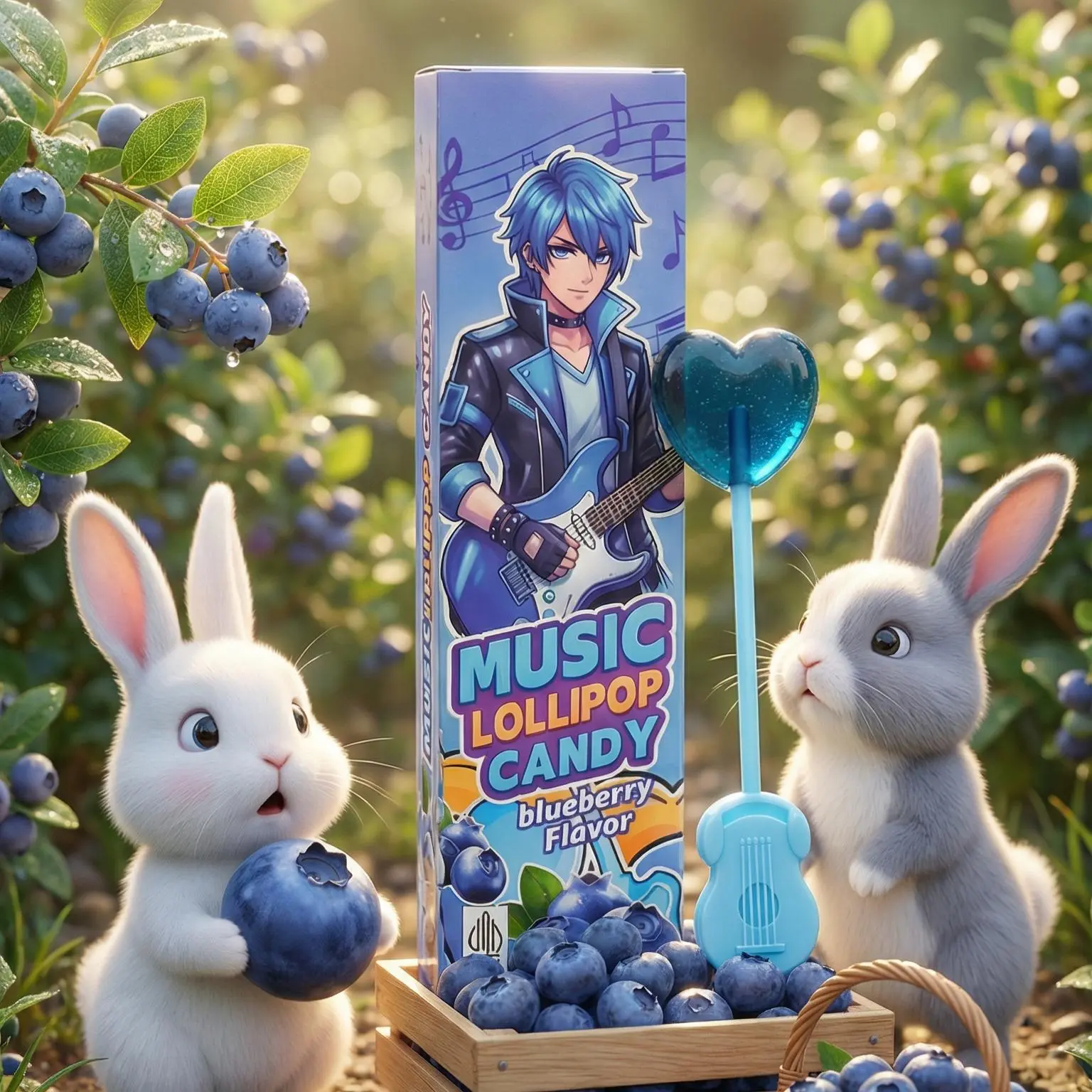 MUSIC LOLLIPOP - BLUEBERRY 15g/1pcs.