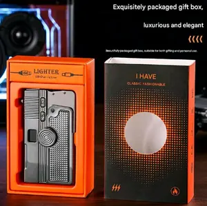 Pemantik Tahan Angin Putar Viral Plus Led Lampu Kelip Unik Spinner Kekinian