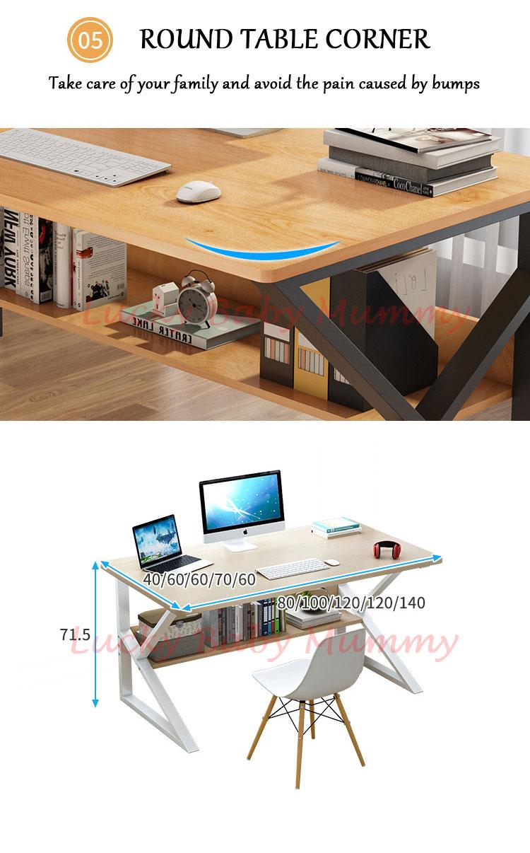 Product Introduction of 【K Frame Computer Table】Study Table / Computer Desk with Shelf Multiple Sizes Available 12