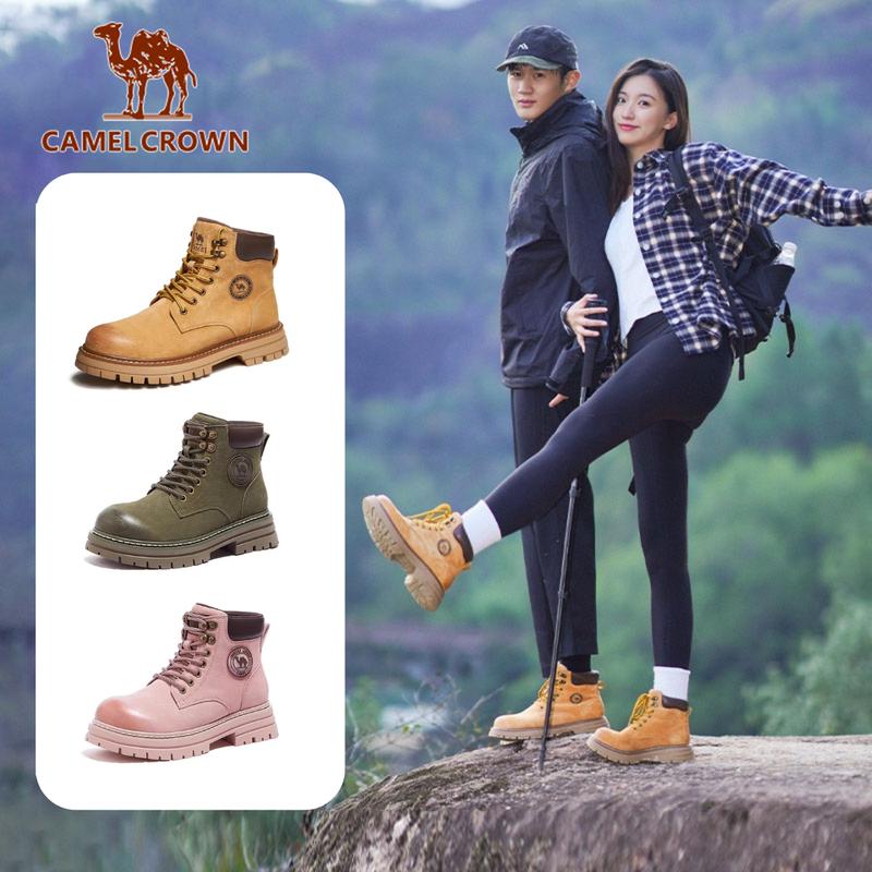 Camel Crown Giày bốt Martin cho nam mùa thu đông giày bốt vàng lớn thời trang cho nữ giày bốt cổ điển giày bốt làm việc ngoài trời GE122W7757T G13W076002 L24W013663