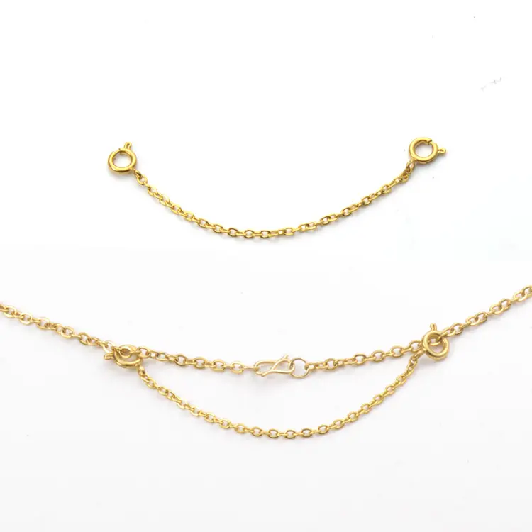 Stainless steel spring buckle extension chain Anti-opening chain Anti-chain drop