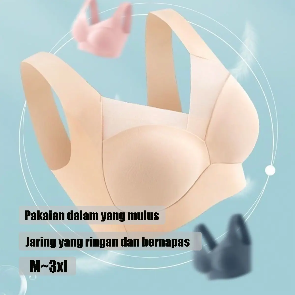 Bra Wanita Tanpa Kawat Push Up Seemless Busa Kait Belakang Bh Seamless Zero Feel Polos Non Kawat Wireless Pakaian dalam Nyaman 205