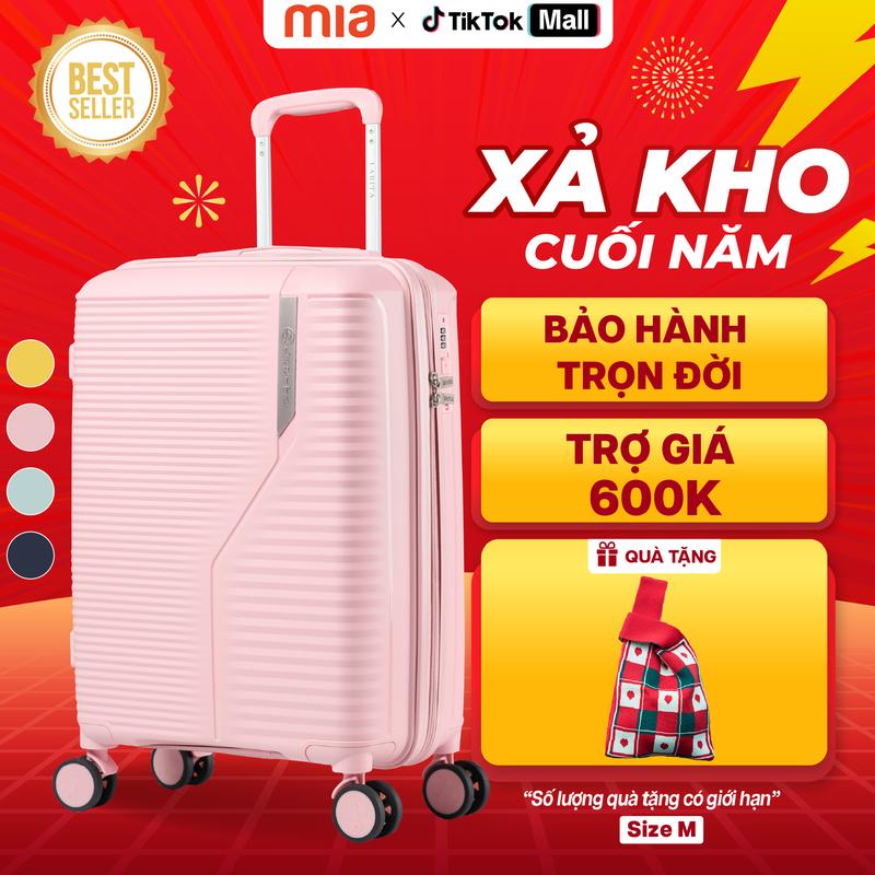 XẢ KHO Vali Kéo MIAvn Larita GIN Size M Nhựa PP Bền Bỉ Hạn Chế Bể Vỡ Khoá Số An Toàn BH Trọn Đời