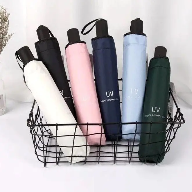 SUNLI Payung Anti UV Sinar Matahari Payung Lipat Polos Anti Air Anti Panas Korea Style
