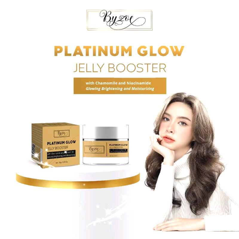 Byzoe Glowing Booster Platinum Glow jelly booster mencerahkan mengencangkan wajah Memutihkan Pelembab Pencerah Hitam Perawatan 1