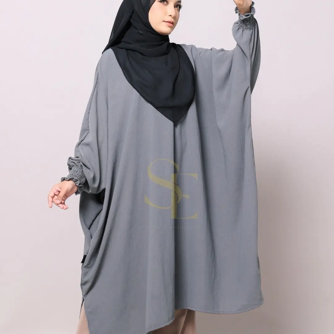Oversized Long Tunic S-8XL Rubberised Wrist (Adelia)