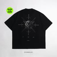 Gambar KREMLIN T-Shirt Oversized Glow in the Dark Relaxed Fit Black - Unfade - S dari Kremlin Clothing Kota Bandung 1 Tokopedia