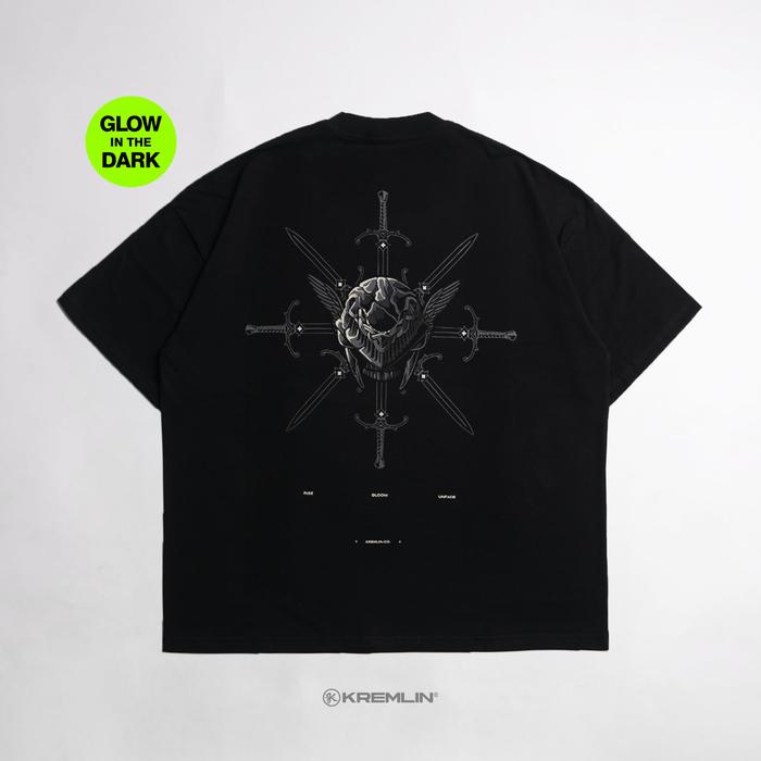 Gambar KREMLIN T-Shirt Oversized Glow in the Dark Relaxed Fit Black - Unfade - S dari Kremlin Clothing Kota Bandung Tokopedia
