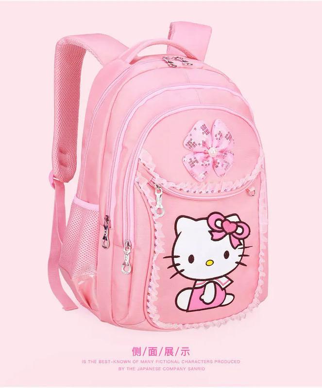 Product Introduction of KT Cat-beg sekolah untuk kanak-kanak perempuan, beg galas HELLO KITTY gred 1-3-6, untuk pelajar sekolah rendah, 7-9-12 setahun, gaya baru 10