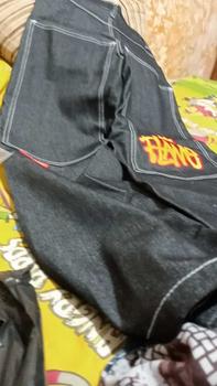 Product Review of Flame Everyday Celana Denim Y2K Denim Big Pocket Bordir Raw Denim 13oz Jeans Panjang Pria from p**4 1