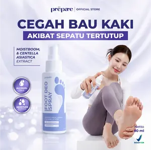 Prepare Foot Spray Mengatasi Bau Kaki Dan Sepatu Obat Kapalan Penghalus Tumit Kaki Obat Jamur Kaki Perawatan | FS
