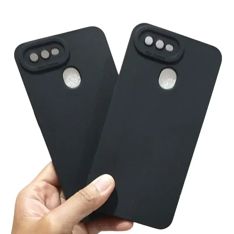 Softcase For OPPO A5S A11K A7 A12 F9 Case Casing Silikon Hand Phone Full Black Bahan Lentur