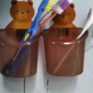TC Tempat Sikat Gigi Bear / Gelas Tempel Motif Beruang / Gantungan Sikat Gigi R626