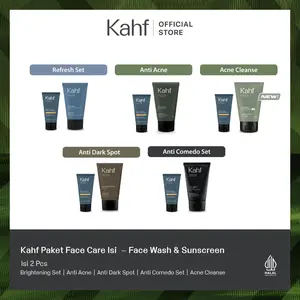 PAKET KAHF FACE WASH & SUNSCREEN | PAKET SKINCARE COWOK