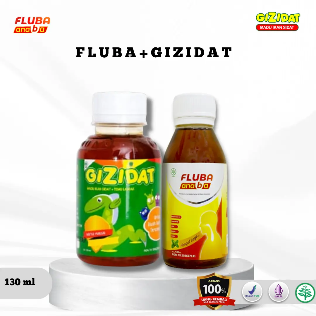 Paket Imunitas Fluba Gizidat 130ml - Sirup Madu Herbal Imunitas Untuk Anak