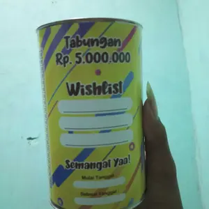 FREE SPIDOL Celengan Target Bonus Spidol Buka Tutup Permanen Celengan Small Celengan Anak