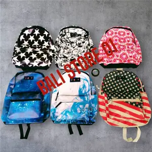 tas ransel superbreak motif motip . banana . anime . tas printing  tas tas sekolah  tas bahu  banana  galaxy batman koran coret   awan