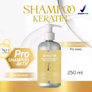 Keratin Shampoo Rambut pelurus pelembut rambut salon 250ml BPOM larassanti perawatan rambut kering rambut rusak ketombe kering