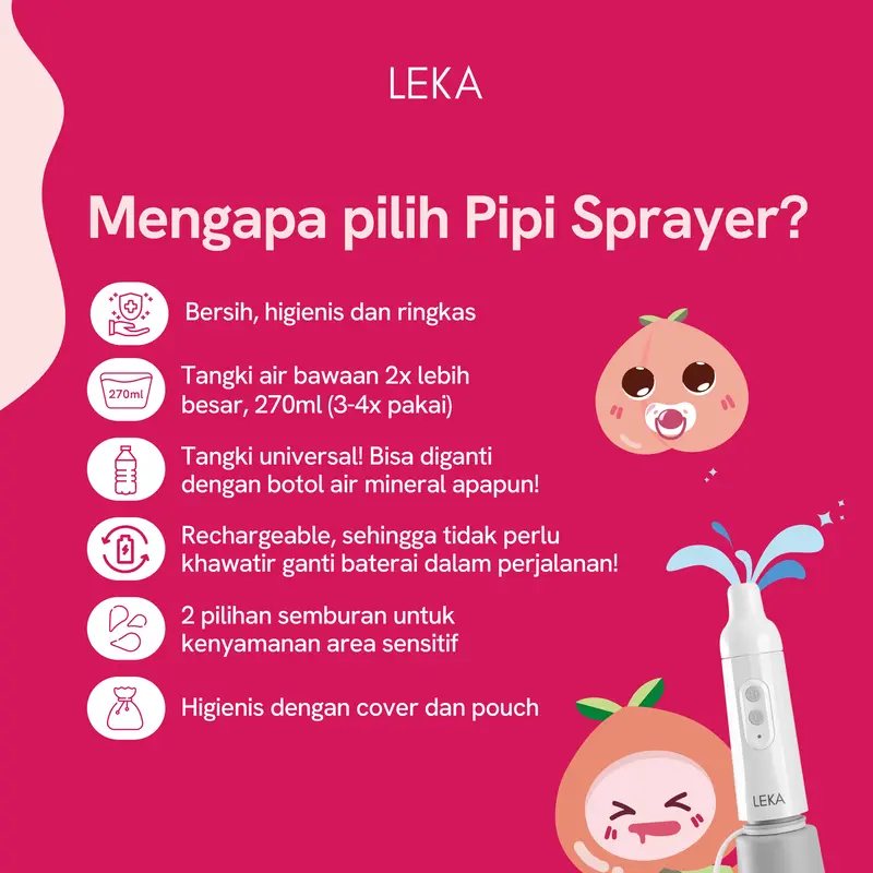LEKA SP335 Pipi Sprayer - Bidet Portable Toilet Rechargeable Travel 2
