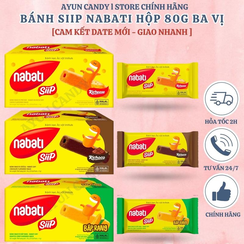  Bánh Siip Nabati Hộp 80 g – Giòn Tan Thơm Ngon – Chính Hãng Nabati Indonesia - Bánh Nabati Phô Mai 