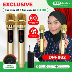 [SONIC AUDIO X Queenmic14] DM-882 Sonic Audio Profesional Mikrofon Kebutuhan Acara Kantor Meeting Conference & Karaoke Profesional Mikrofon Wireless