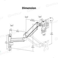Gambar Bracket Monitor TV 24-34inch OXIMUS PW100 Gas Spring Wall Mount Bracket dari Techno Computer Bali Kota Denpasar 5 Tokopedia