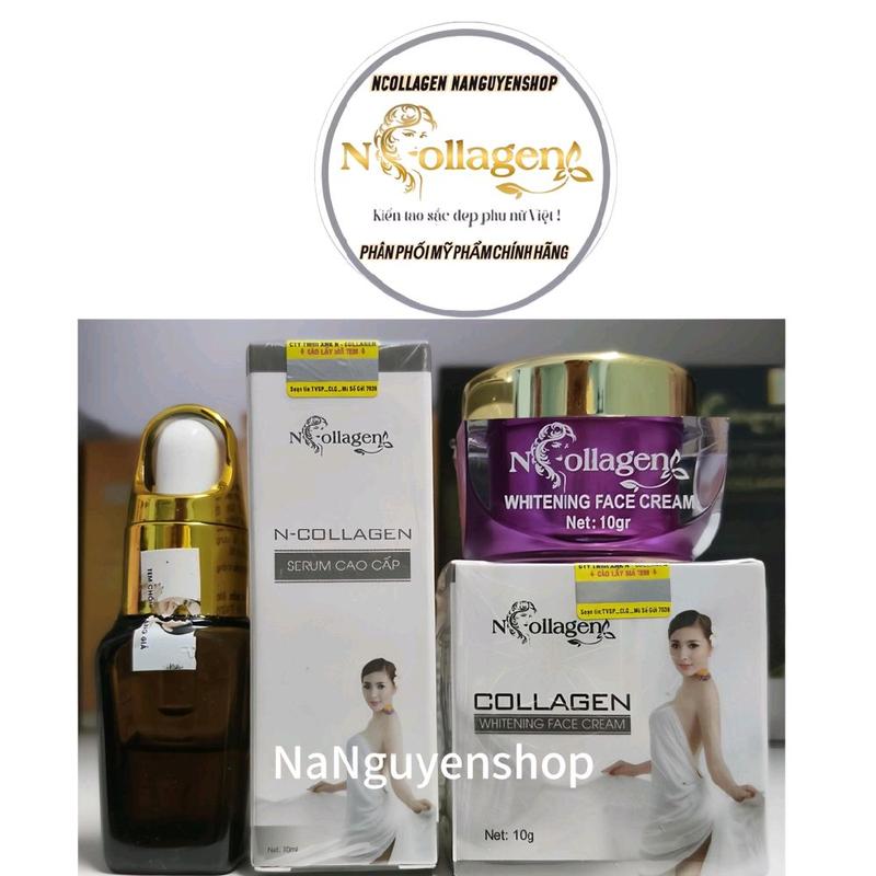 Combo Kem Face Tím 10g + Serum lạnh N Collagen hỗ trợ chăm sóc da dầu mụn  Skincare
