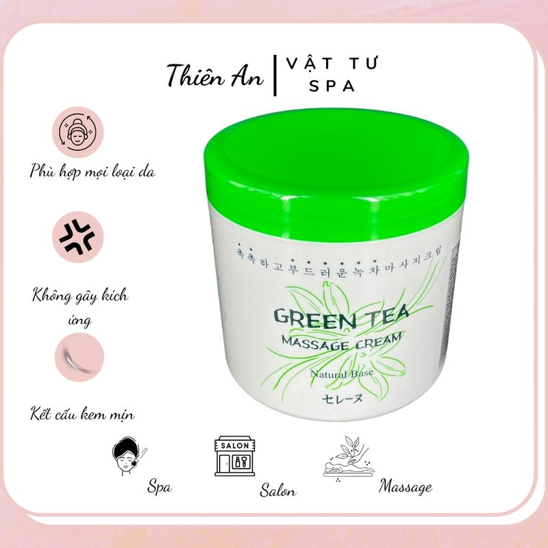 Kem Massage Trà Xanh - Green Tea Massage Cream Skincare Làm Đẹp Da mask kem massage mặt kem massage mat