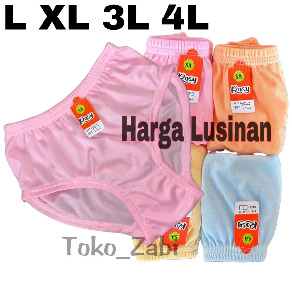 ( USA ) 12 Pcs Celana Dalam Wanita Polos Halus