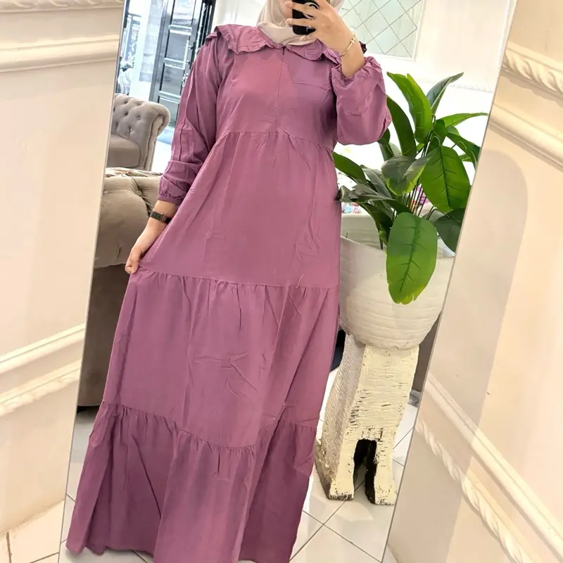 GAMIS NOORA / GAMIS RAYON Gamis Susun Muslim Best Seller Termurah Terlaris Polos Hitam Cokelat Navy Putih Wanita Dress