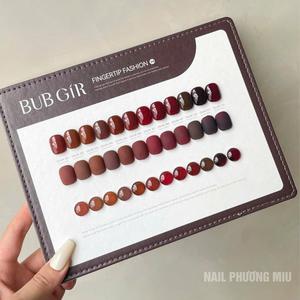 Set Sơn Gel BUBGIR12 Màu Tông Nâu Đỏ Số 26 Làm Nail Cao Cấp, Tặng Bảng Màu Chính Hãng, Bền Màu, Đặc Mướt, Tạo Xu Hướng Móng Ngọt Ngào Nữ Women đỏ đô