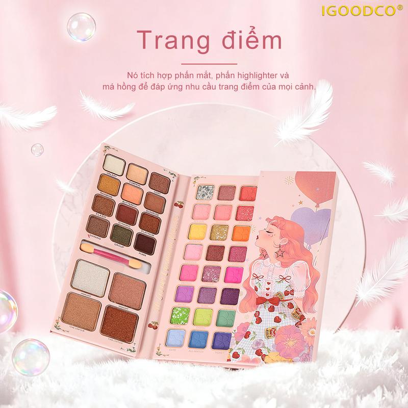  IGOODCO 80 Màu  Model: IG29611 Bảng phấn mắt Glitter Matte Glitter Powder Sequins Trang điểm Bảng trang điểm Giai đoạn Trang điểm 