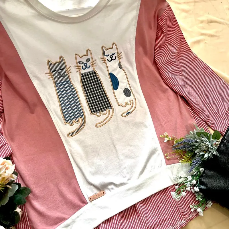 Kaos Oblong Baju Wanita Oversize Cewek Top - Atasan Cat Remaja Dewasa - Polos, Panjang, Katun 1