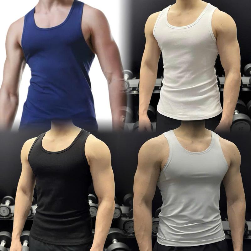 ComBo 4 Áo ba lỗ thể thao nam, Áo sát nách nam chất  vải thun lạnh dáng ôm co giãn mặc thoải mái vận động