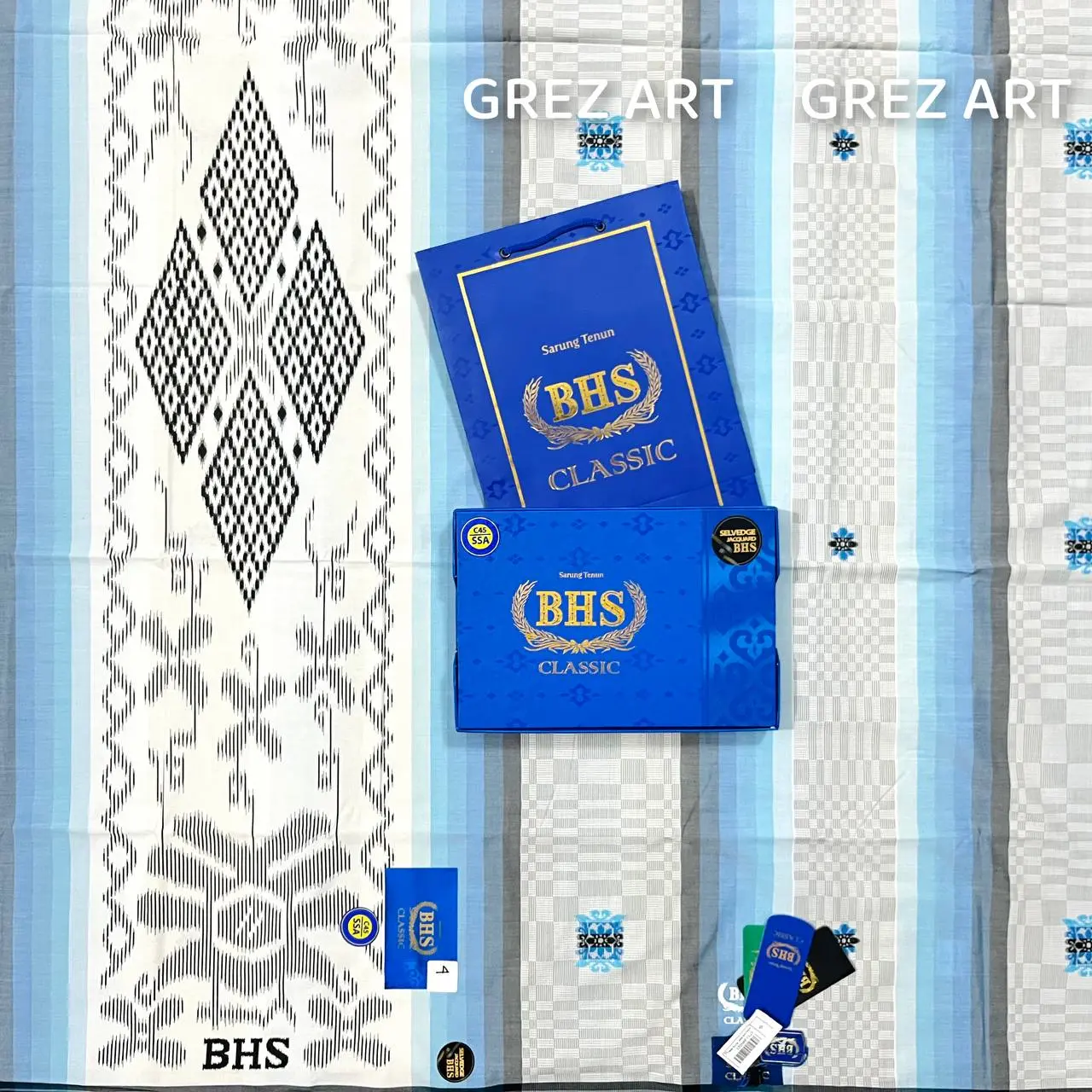 Sarung BHS Classic Gold SKT RTM, SKT BTG, SKT KMB, SKT MTR Original Muslim Rayon Motif