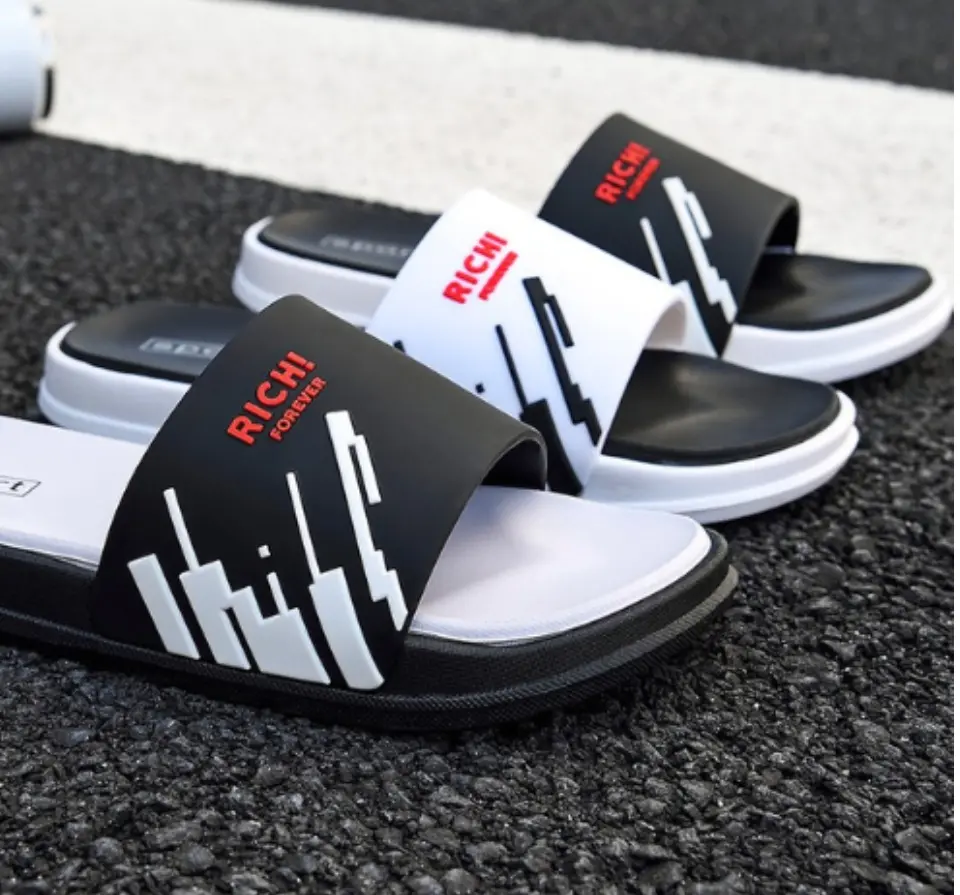 sandal selop olahraga pria dan wanita terbaru 2024-2025, sandal slip on bahan premium shoe slides sandal selop smile karet sandal  slop