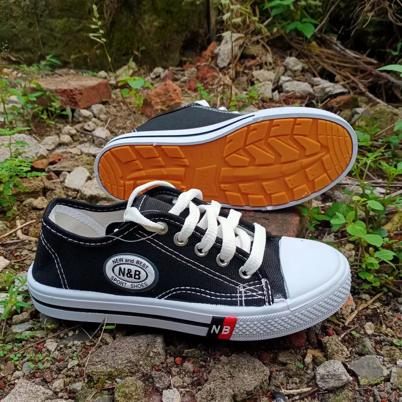 sepatu sekolah nb perekat anak sd tk paud original boot velcro anak laki laki perempuan sol karet kuning Fashion nb  anak 5