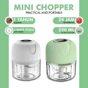 Minichopper Portable 250ml Penggiling Bumbu Dapur Portable [STOK TERBATAS] [GARANSI 1 TAHUN]