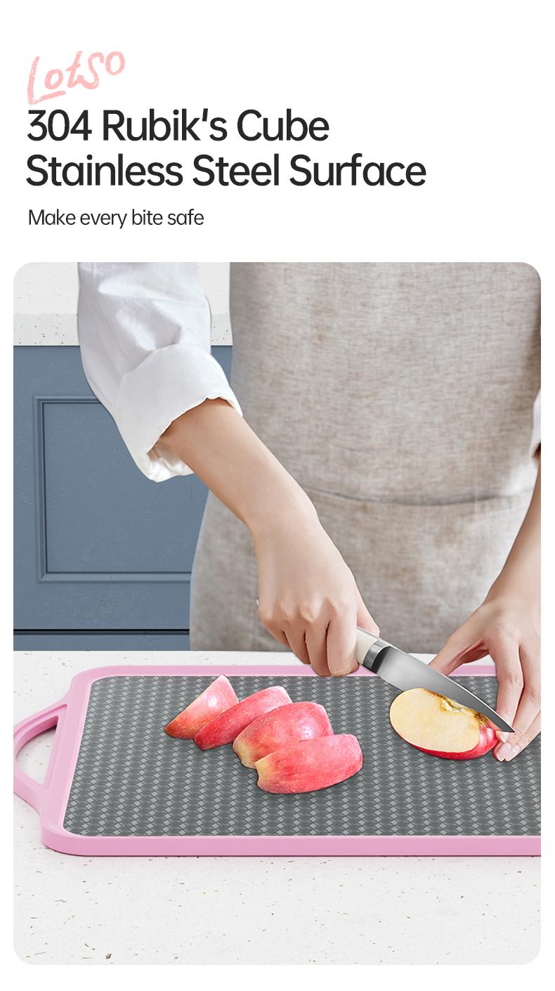 Product Introduction of Multifunctional thickened non-slip and mildew-proof double-sided cutting board for home dormitory fruit board fruit cutting knife board 5