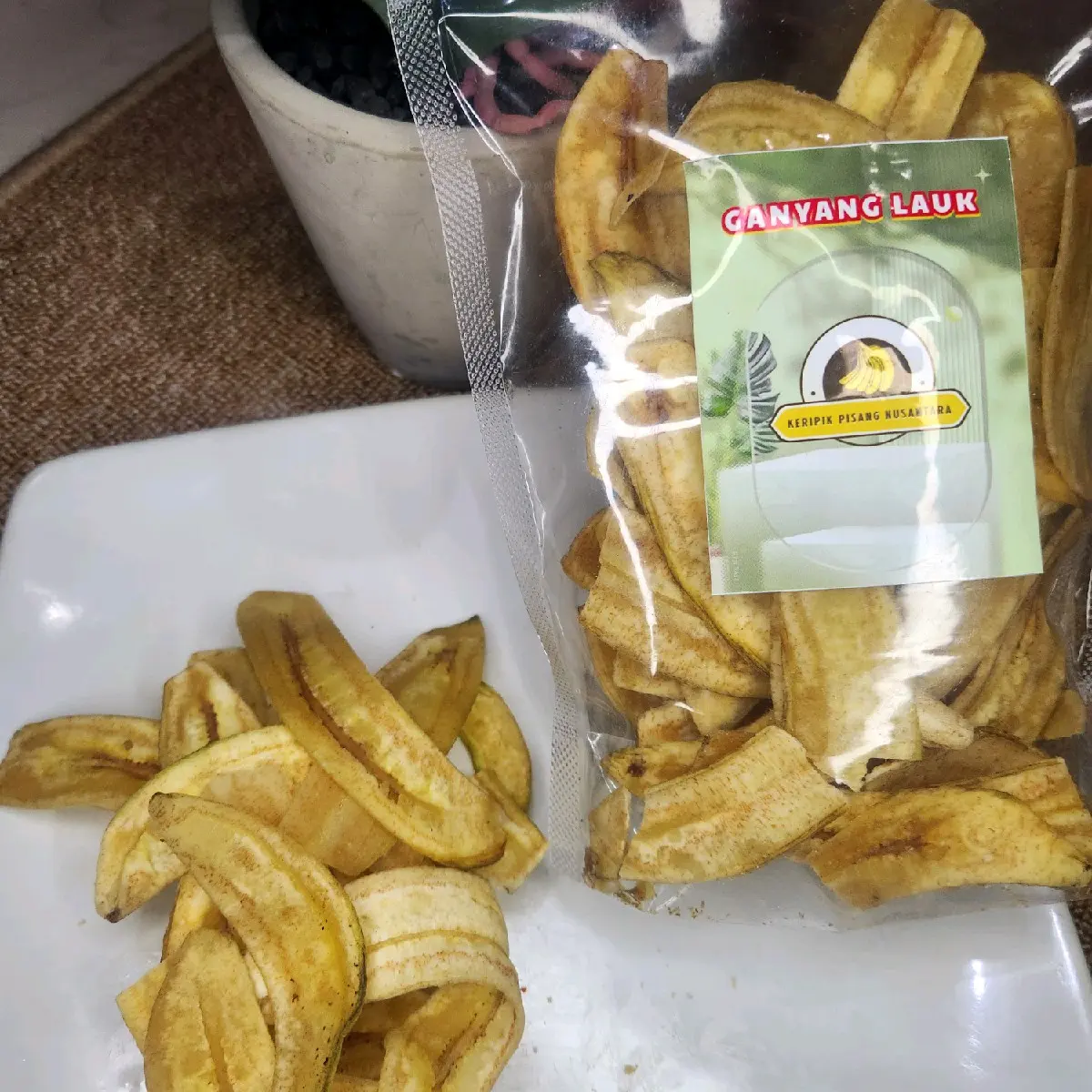 Pisang Asin Kemasan Ekonomis Ganyang lauk Keripik Cemilan