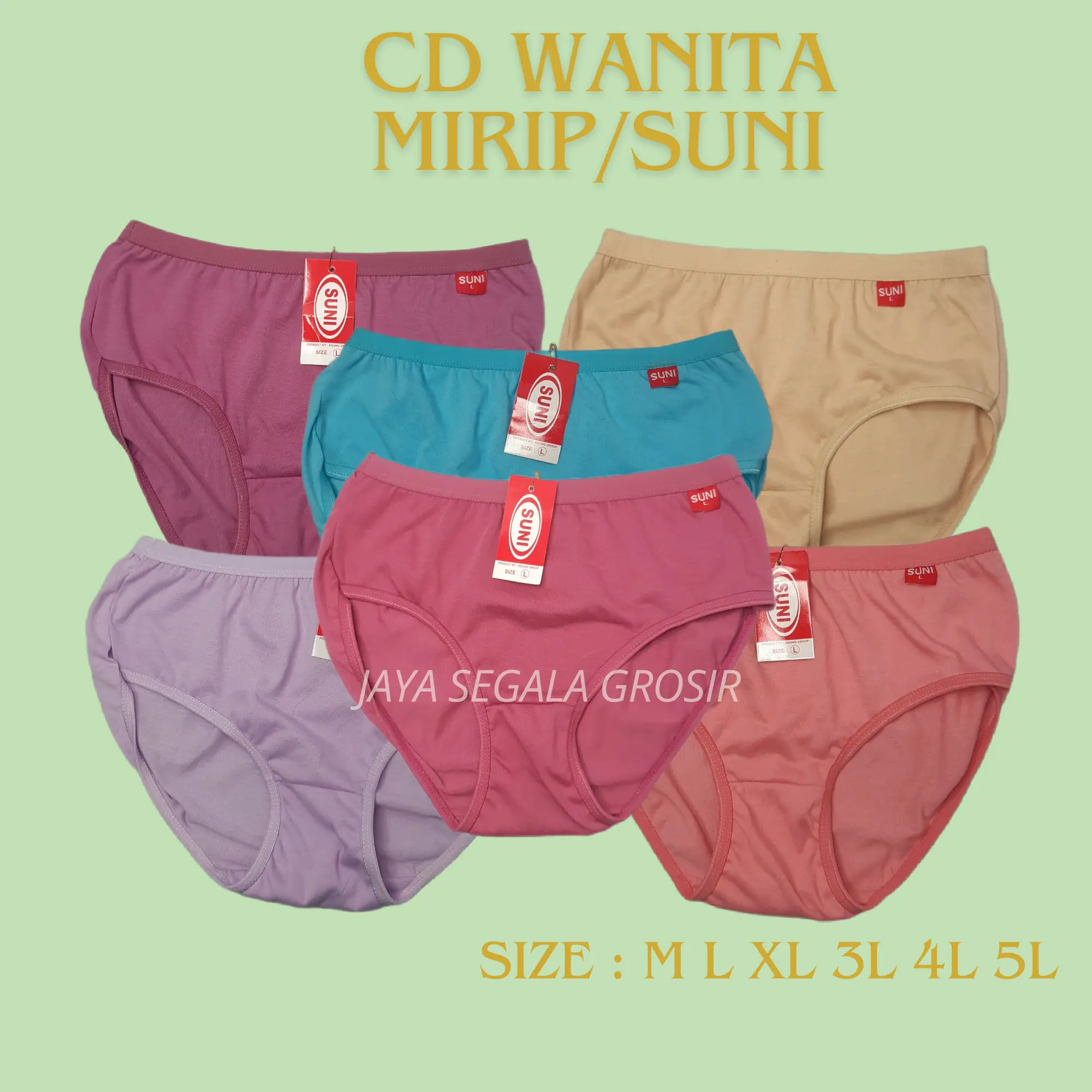 12 PCS CD WANITA MIRIP DEWASA JUMBO NYAMAN Remaja daleman Cewek Katun celana dalam