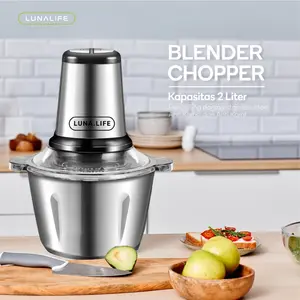 Blender Chopper STAINLESS Luna Life FP 02 Kapasitas 2 Liter