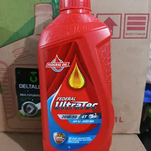 Federal Oil UltraTec 20W-50 1 Liter Minyak Mesin Berkualitas Tinggi API SJ JASO MA untuk Performa Terbaik